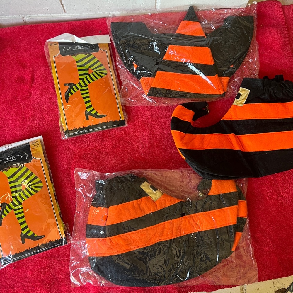 Orange and Black Striped Costume Accessories